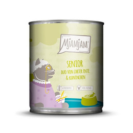 Produktbild von MjAMjAM Katzen Nassfutter Senior Duo Ente & Kaninchen - 6 x 800 g