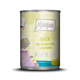 Produktbild von MjAMjAM Katzen Nassfutter Senior Duo Ente & Kaninchen - 400 g