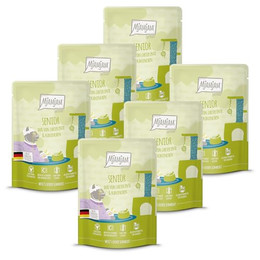 Produktbild von MjAMjAM Katzen Nassfutter Senior Duo Ente & Kaninchen - 6 x 300 g