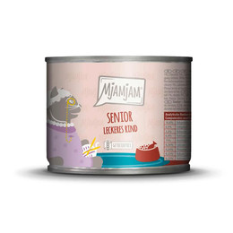 Produktbild von MjAMjAM Katzen Nassfutter Senior Leckeres Rind - 200 g