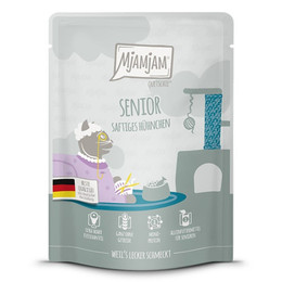Produktbild von MjAMjAM Katzen Nassfutter Senior saftiges Hühnchen - 6 x 300 g