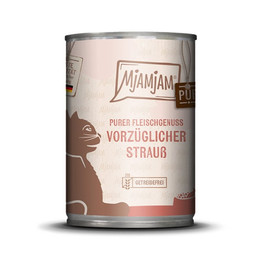 Produktbild von Mjamjam Katzen Nassfutter vorzüglicher Strauß - 6 x 400 g