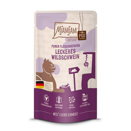 Produktbild von Mjamjam Katzen Nassfutter Wildschwein - 12 x 125 g