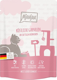 Produktbild von MjAMjAM Katzenfeuchtfutter Garnelen und Hühnchen - 300 g