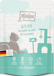 Produktbild von MjAMjAM Katzenfutter Gute Pute an gedämpftem Kürbis - 6 x 300 g