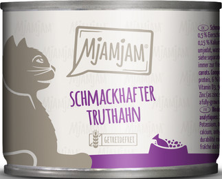 Produktbild von MjAMjAM Katzenfutter Truthahn und Karotten - 6 x 200 g