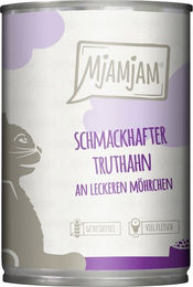 Produktbild von Mjamjam Katzenfutter Truthahn und Karotten - 6 x 400 g