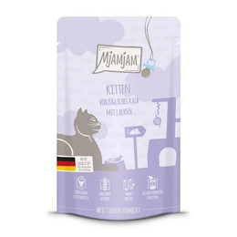 Produktbild von MjAMjAM Kitten Kalb mit Lachsöl Nassfutter - 12 x 125 g