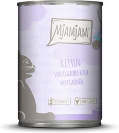 Produktbild von MjAMjAM Kitten Vorzügliches Kalb mit Lachsöl - 6 x 400 g