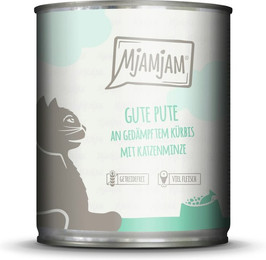 Produktbild von MJAMJAM Leckere Mahlzeit 800g Dose Katzennassfutter 6 x 800 Gramm gute Pute an gedämpftem Kürbis