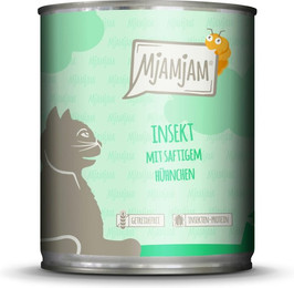 Produktbild von MJAMJAM Leckere Mahlzeit 800g Dose Katzennassfutter 6 x 800 Gramm Insekt mit saftigem Hühnchen