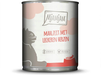 Produktbild von MJAMJAM Leckere Mahlzeit 800g Dose Katzennassfutter 6 x 800 Gramm Mahlzeit mit leckeren Herzen