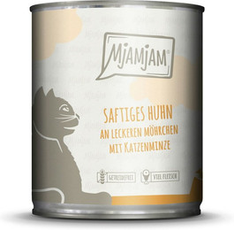 Produktbild von MJAMJAM Leckere Mahlzeit 800g Dose Katzennassfutter 6 x 800 Gramm saftiges Huhn an leckeren Möhrchen