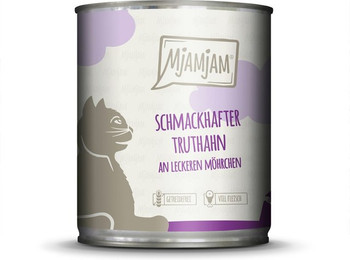 Produktbild von MJAMJAM Leckere Mahlzeit 800g Dose Katzennassfutter 6 x 800 Gramm schmackhafter Truthahn an leckeren Möhrchen