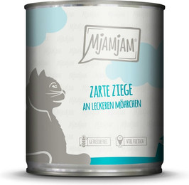 Produktbild von MJAMJAM Leckere Mahlzeit 800g Dose Katzennassfutter 6 x 800 Gramm zarte Ziege an leckeren Möhrchen