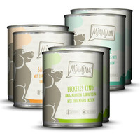 Produktbild von MjAMjAM Mixpaket I Huhn & Ente, Rind, Pute Nassfutter für Hunde - 6 x 800 g