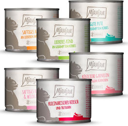 Produktbild von MjAMjAM Mixpaket Katzenfutter 6 Sorten - 6 x 200 g