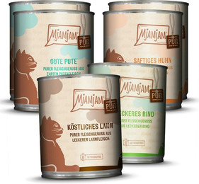 Produktbild von MjAMjAM Mixpaket V Purer Fleischgenuss Katzennassfutter - 6 x 800 g