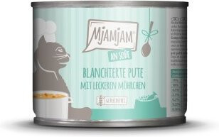 Produktbild von MjAMjAM Nassfutter Katze Adult Blanchiert in Sauce Pute und Möhre - 6 x 185 g