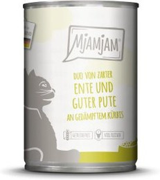 Produktbild von MjAMjAM Nassfutter Katze Adult Ente & Pute Duo - 6 x 400 g