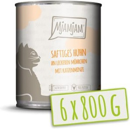Produktbild von MjAMjAM Nassfutter Katze Adult Huhn an Möhrchen - 6 x 800 g