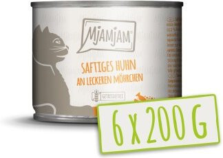 Produktbild von MjAMjAM Nassfutter Katze Adult Huhn an Möhrchen - 6 x 200 g