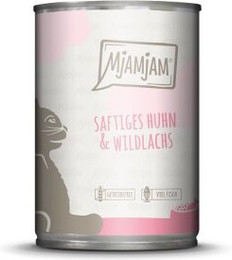 Produktbild von MjAMjAM Nassfutter Katze Adult Huhn und Wildlachs - 6 x 400 g