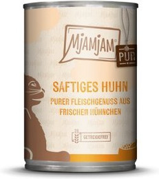 Produktbild von MjAMjAM Nassfutter Katze Adult Purer Fleischgenuss Huhn - 6 x 400 g