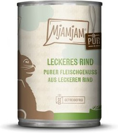 Produktbild von MjAMjAM Nassfutter Katze Adult Purer Fleischgenuss Rind - 6 x 400 g