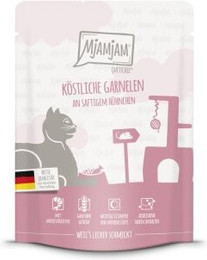 Produktbild von MjAMjAM Nassfutter Katze Adult Quetschie Garnelen - 6 x 300 g