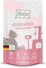 Produktbild von MjAMjAM Nassfutter Katze Adult Quetschie Huhn und Garnelen - 12 x 125 g