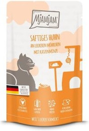 Produktbild von MjAMjAM Nassfutter Katze Adult Quetschie Huhn und Möhrchen - 12 x 125 g