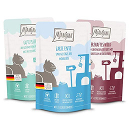 Produktbild von MjAMjAM Nassfutter Katze Adult Quetschie Mixpaket 2 - 12 x 125 g