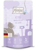 Produktbild von MjAMjAM Nassfutter Katze Kitten Kalb mit Lachsöl - 12 x 125 g