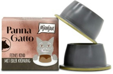 Produktbild von MJAMJAM Pana Gatto Schale 2x80g Katzennassfutter 24 x 2x80g feines Rind