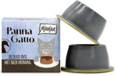 Produktbild von MJAMJAM Pana Gatto Schale 2x80g Katzennassfutter 6 x 2x80g delikate Ente