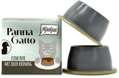 Produktbild von MJAMJAM Pana Gatto Schale 2x80g Katzennassfutter 6 x 2x80g feine Pute