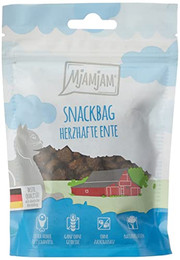 Produktbild von MjAMjAM Premium Katzensnack Snackbag herzhafte Ente - 125 g