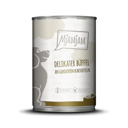 Produktbild von MjAMjAM Premium Nassfutter für Hunde – delikater Büffel an gekochten Kartoffeln - 400 g