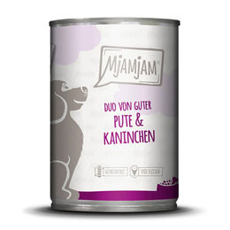 Produktbild von MjAMjAM Premium Nassfutter für Hunde DUO von Pute & Kaninchen - 400 g