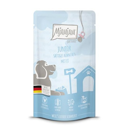 Produktbild von MjAMjAM Premium Nassfutter für Hunde Junior saftiges Hühnchen mit Ei - 12 x 125 g