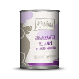 Produktbild von MjAMjAM Premium Nassfutter für Hunde mit Truthahn und Möhrchen - 400 g