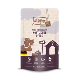 Produktbild von MjAMjAM Premium Nassfutter für Hunde Quetschie Pferd pur - 12 x 125 g