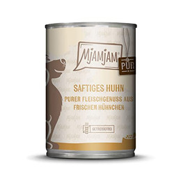 Produktbild von MjAMjAM Premium Nassfutter für Hunde saftiges Huhn pur - 6 x 400 g