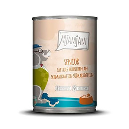 Produktbild von MjAMjAM Premium Nassfutter für Hunde Senior mit Hühnchen und Süßkartoffeln - 400 g