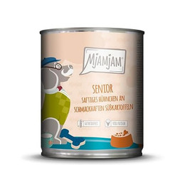 Produktbild von MjAMjAM Premium Nassfutter für Hunde Senior mit Hühnchen und Süßkartoffeln - 800 g