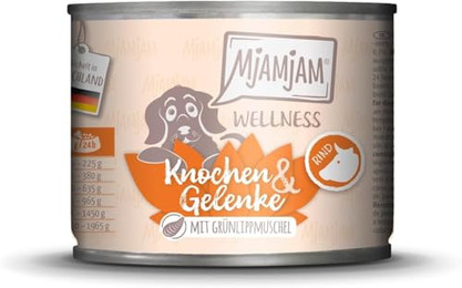 Produktbild von MjAMjAM Premium Nassfutter für Hunde Wellness Knochen & Gelenke Rind - 6 x 200 g