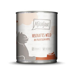 MjAMjAM Premium Nassfutter für Katzen herzhaftes Wild an Apfel - 6 x 800 g – Bild 1 von 6