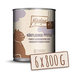 Produktbild von MjAMjAM Premium Nassfutter für Katzen Pferd pur - 6 x 0,8 kg