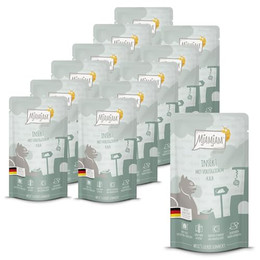 Produktbild von MjAMjAM Premium Nassfutter für Katzen Quetschie Insekt mit Kalb - 12 x 125 g